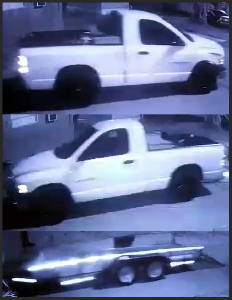 suspect vehicle and trailer